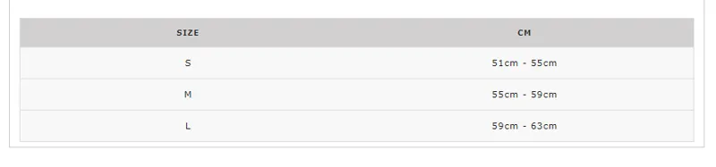 Fox Clothing Speedframe Helmet Sizing Guide